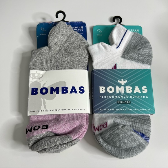 Bombas Accessories - NWT BOMBAS Women’s Ankle Socks 2 Pair Medium
